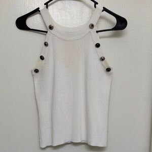 Elegant White Sleeveless Top